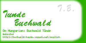 tunde buchwald business card